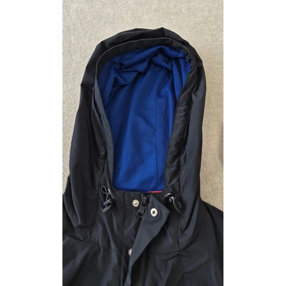 Banana Republic Jacket Hybrid Knit Sleeve Hooded Windbreaker XL Black Techwear